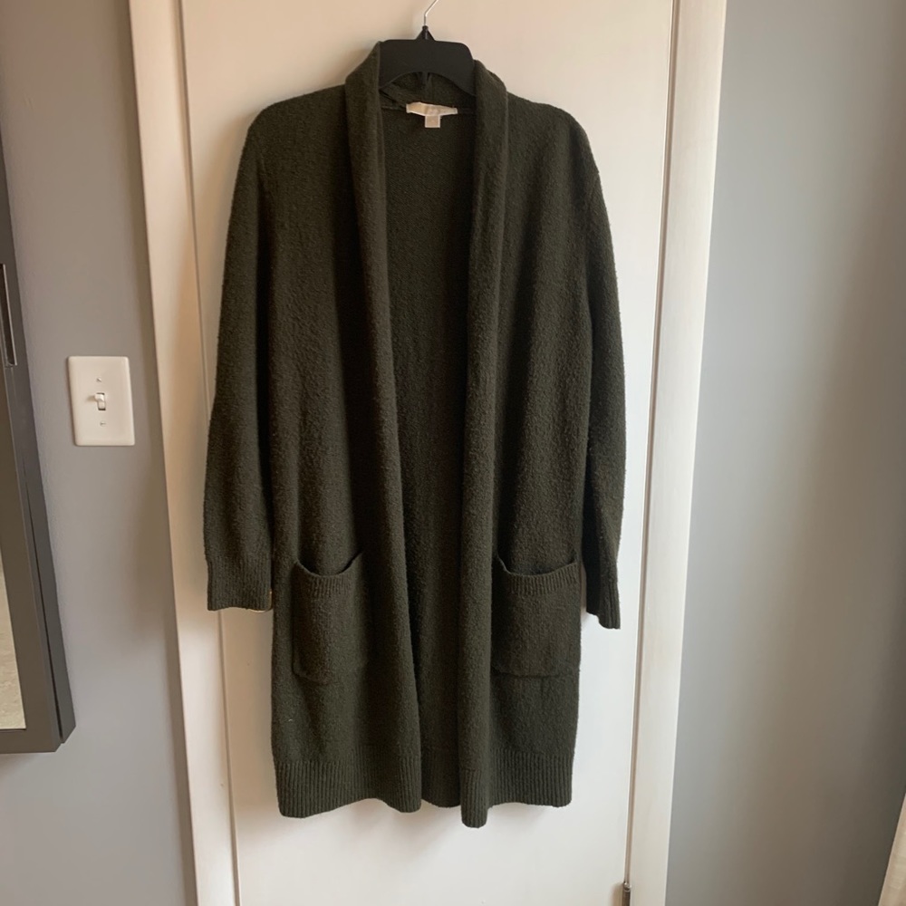 Michael Kors Olive green cardigan